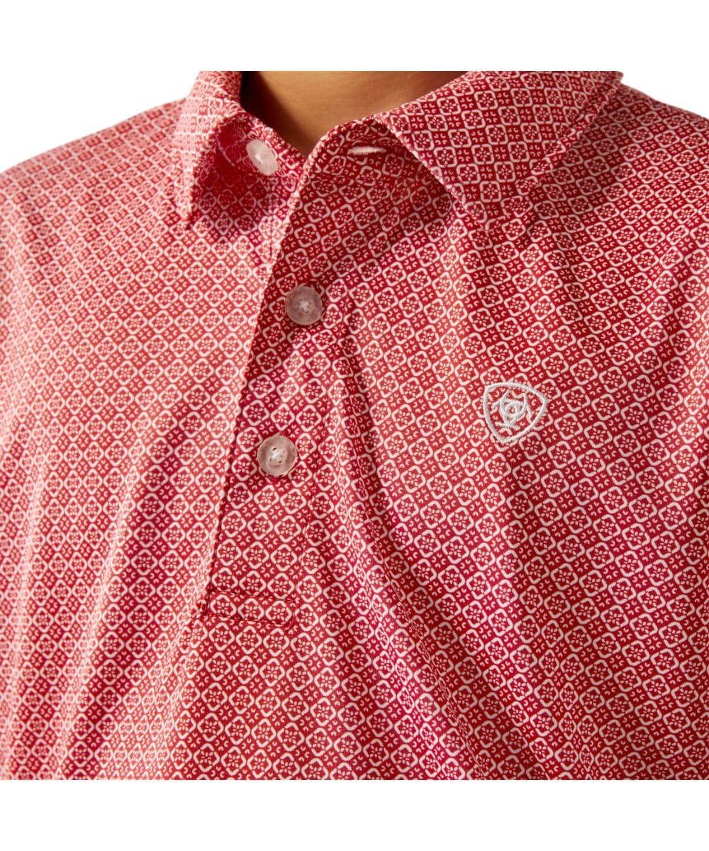 Ariat Boys All Over Print Scooter SS Polo