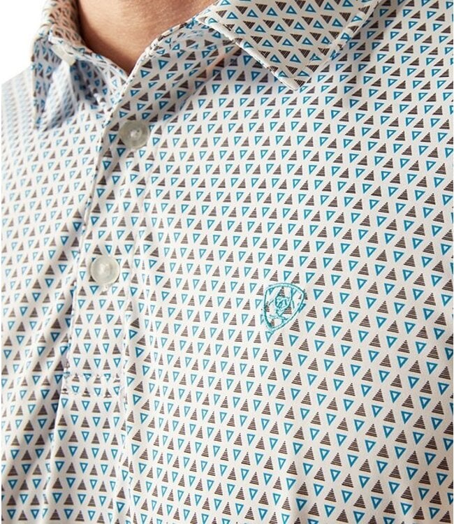 Ariat Men’s All Over Print White Polo