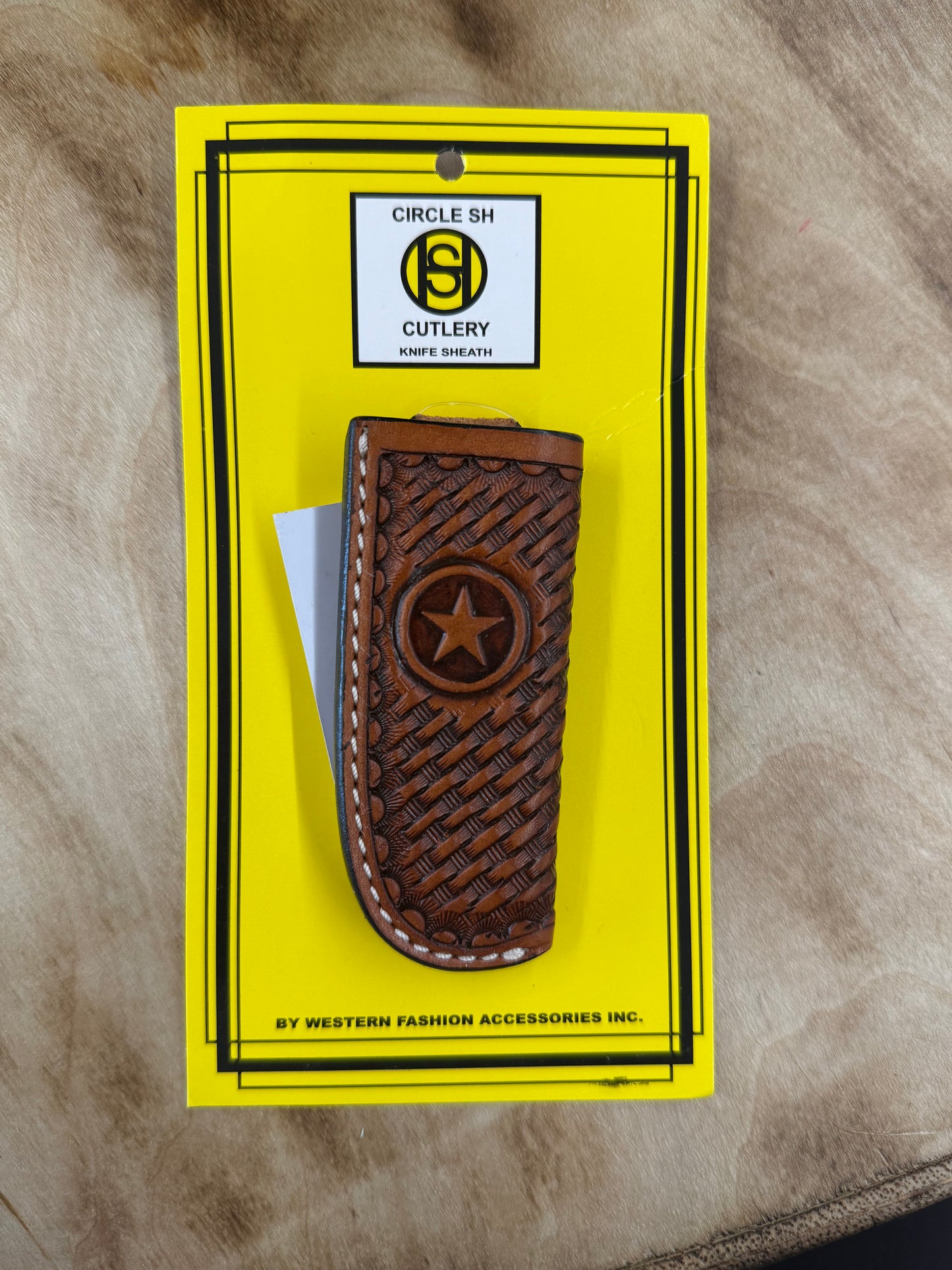 Circle SH Knife Sheath Basket Weave
