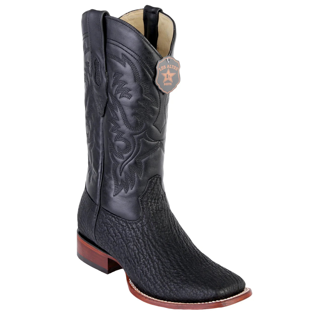 Los Altos Shark Rustic Black Leather Sole