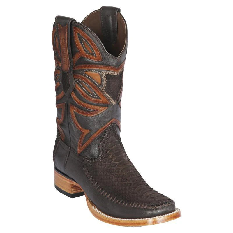 Los Altos Python Nobuck Faded Brown Leather Sole