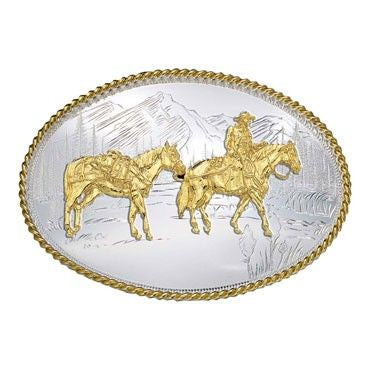 Montana Silversmiths Etched Mountains Western Buckle 6250-35