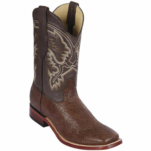 Los Altos Bull Shoulder Grasso Honey Leather Sole Square Toe