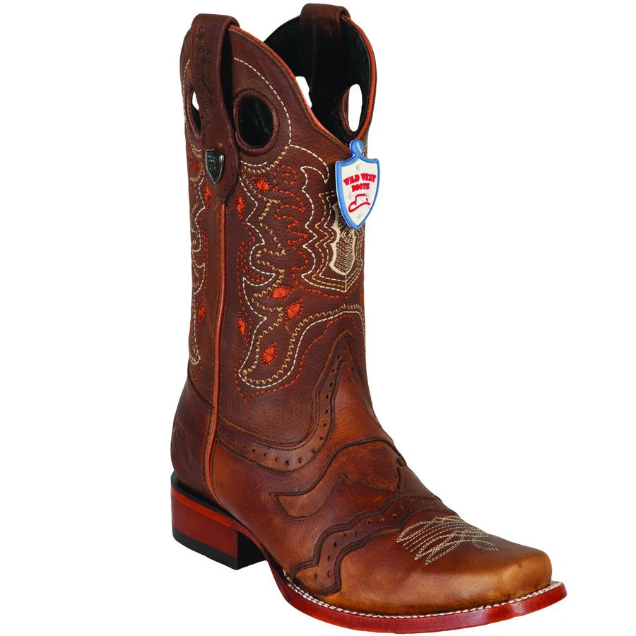 Wild West Boots Rage Honey Leather Sole Square Toe