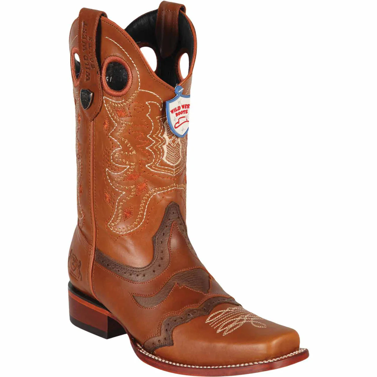 Wild West Boots Wilcat/Grisly Honey Square Toe