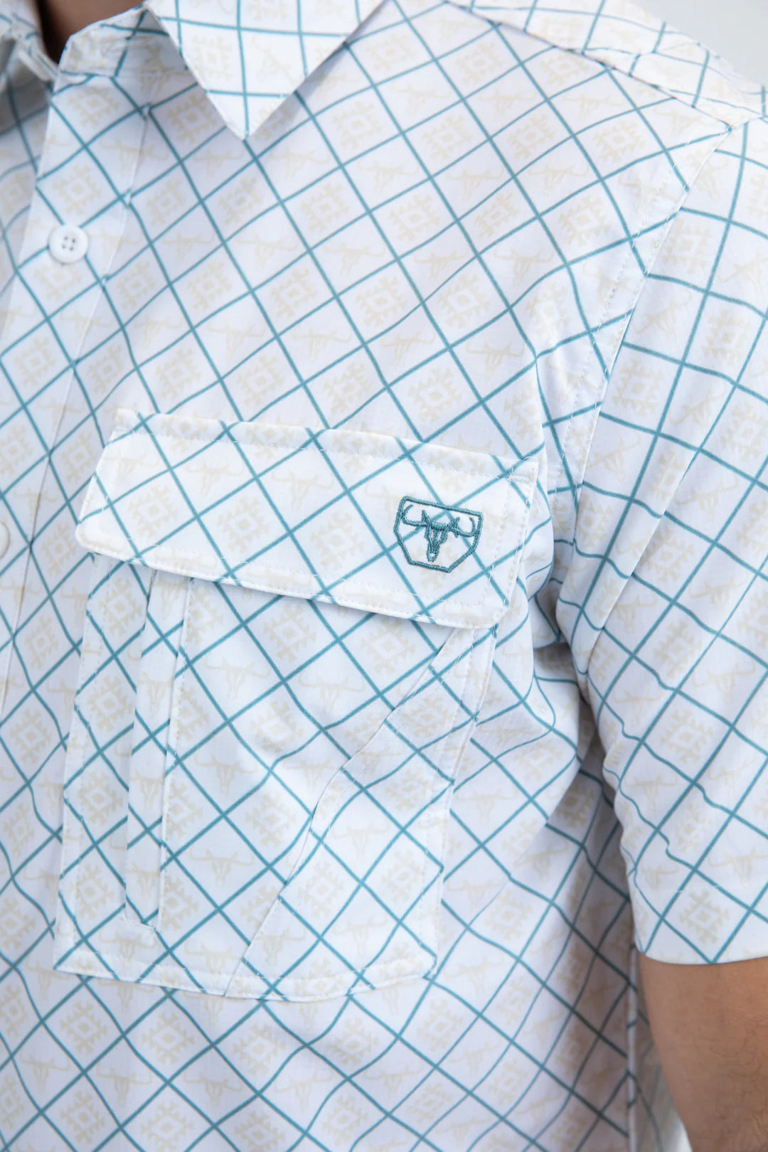 Platini Mens Performance Classic Fit Short Sleeve White Shirt PGS11114