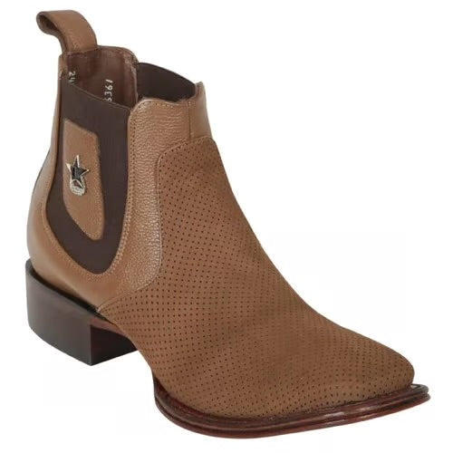 Los Altos Nobuck Taupe Leather Sole Square Toe 82BV6361
