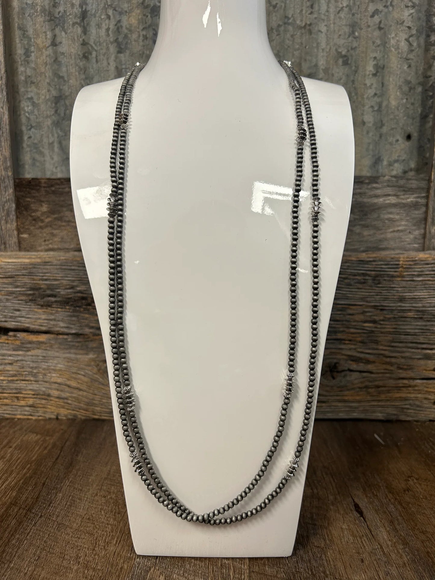 West&Co Dainty Faux Navajo Pearl Beaded Necklace