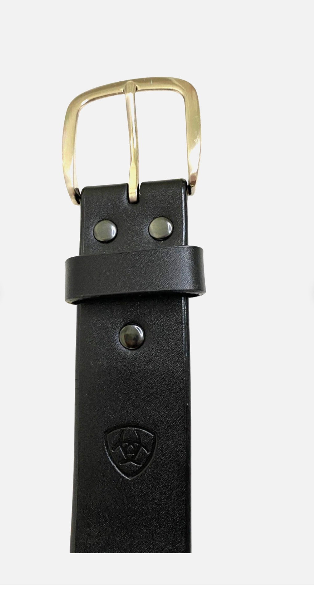 Ariat Mens Genuine Leather Black Belt With Silver Buckle A1008867