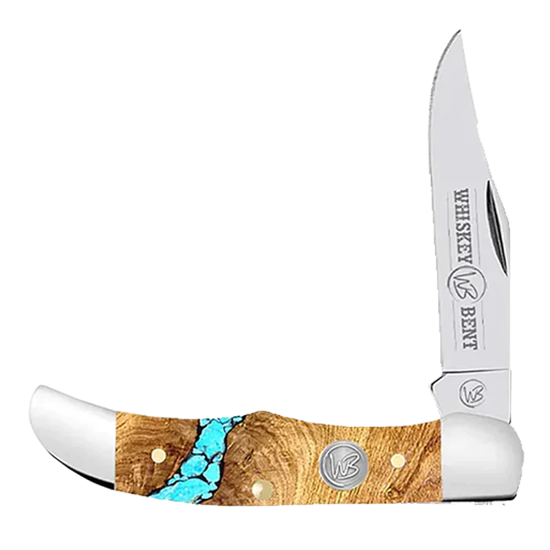 Whiskey Bent Turquoise River Lock Pocket Knife WB13-14