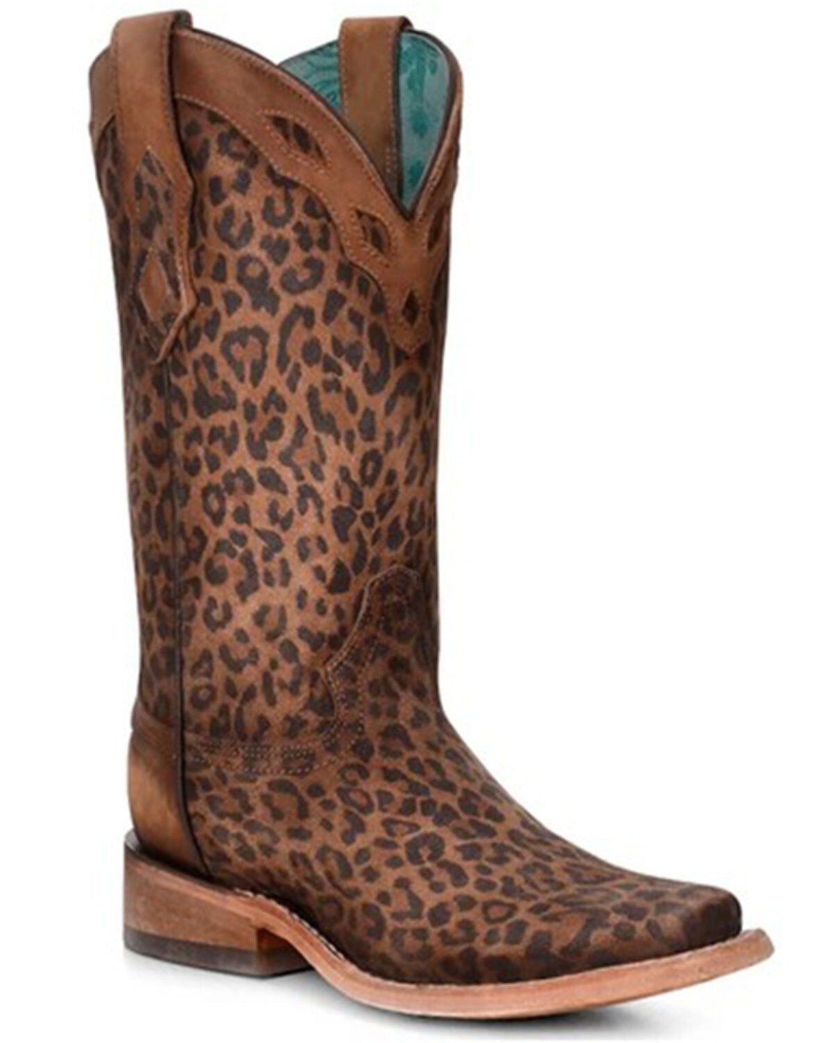 Corral Women’s Leopard Print Overlay Boot Sq. Toe