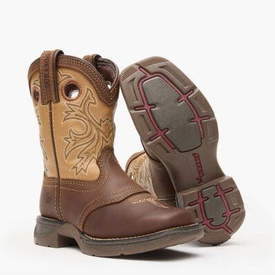 Durango Lil Rebel Little Kids Brown Tan Western Boot