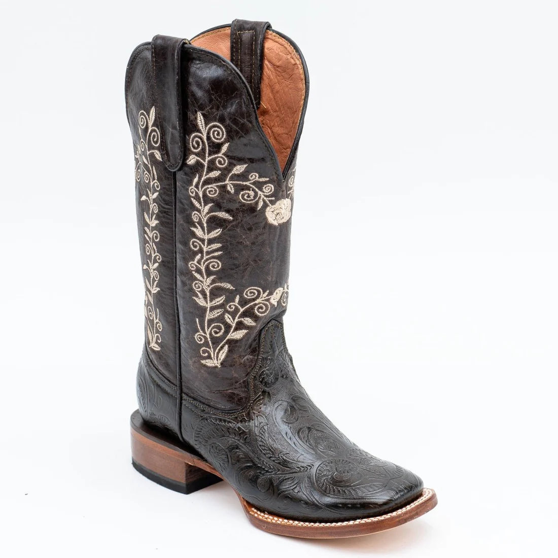 Tanner Mark Women’s Baytown Hand Tooled Brown Print