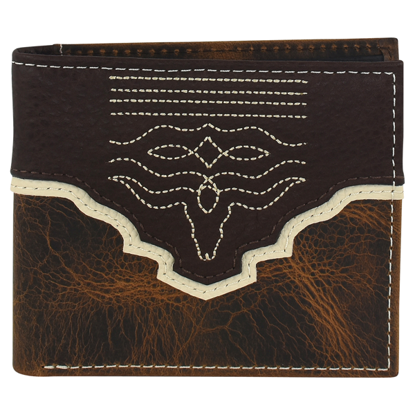 Tony Lama Genuine Leather Steer Head Bi-Fold Wallet 24025842W5
