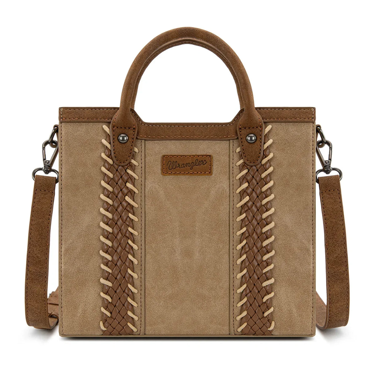 Wrangler Braided Whipstitch Top Handle Small Tote/Crossbody WG217-889TN
