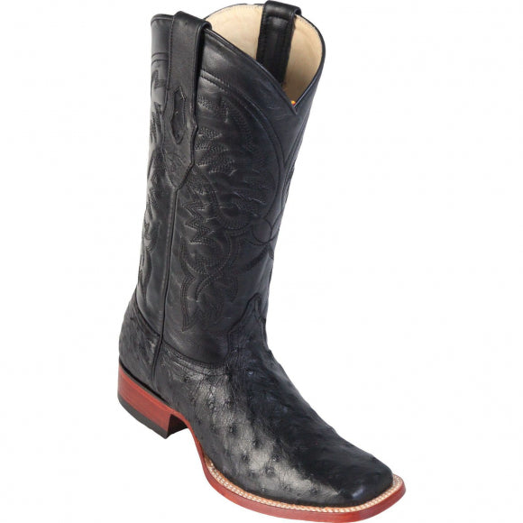 Los Altos Ostrich Black Leather Sole