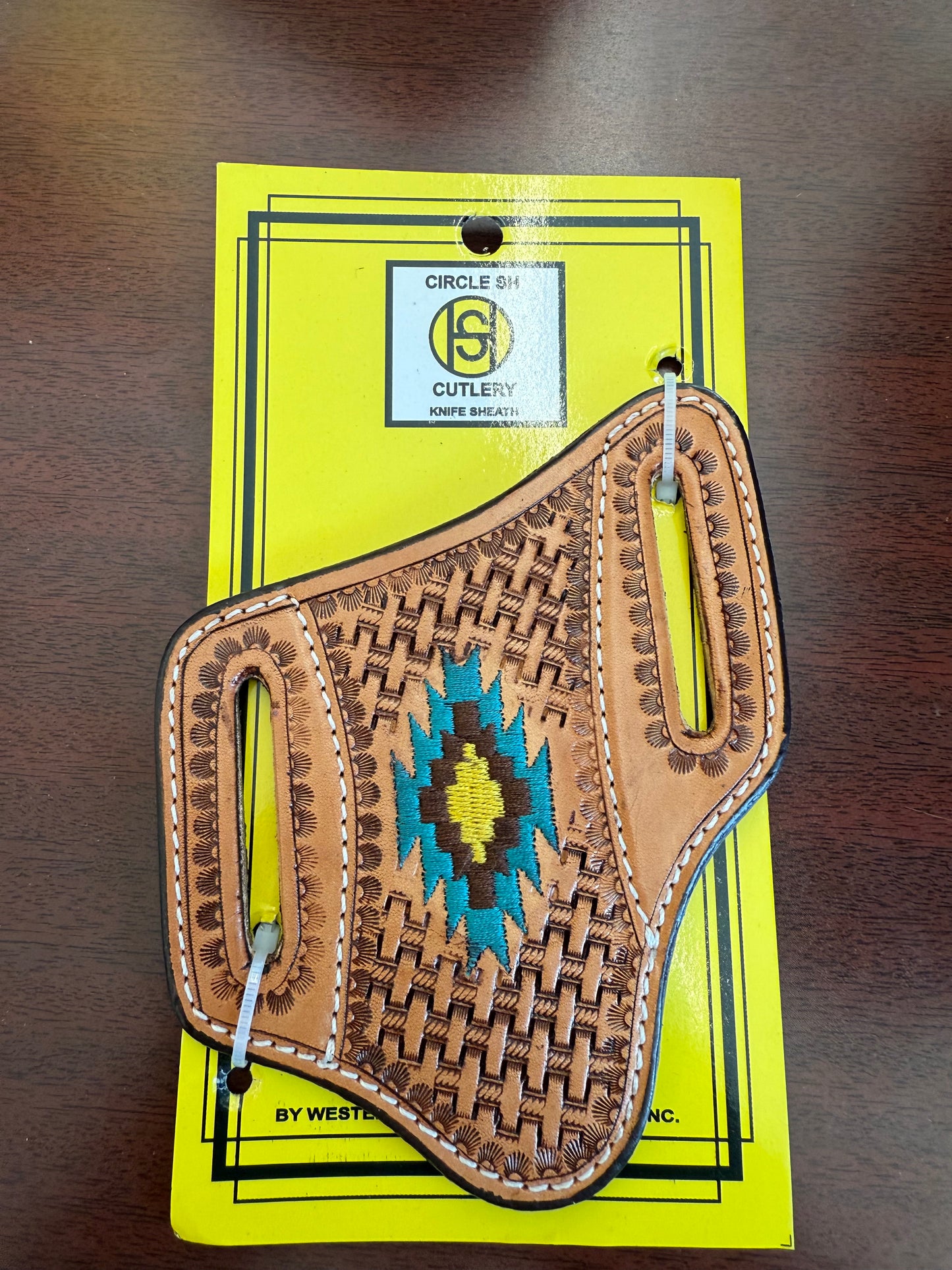Circle SH Leather Knife Sheath KS-335
