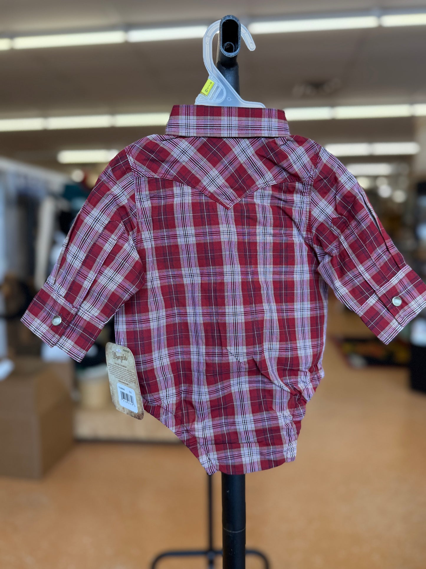 Wrangler Baby Boy Red LS Bodysuit