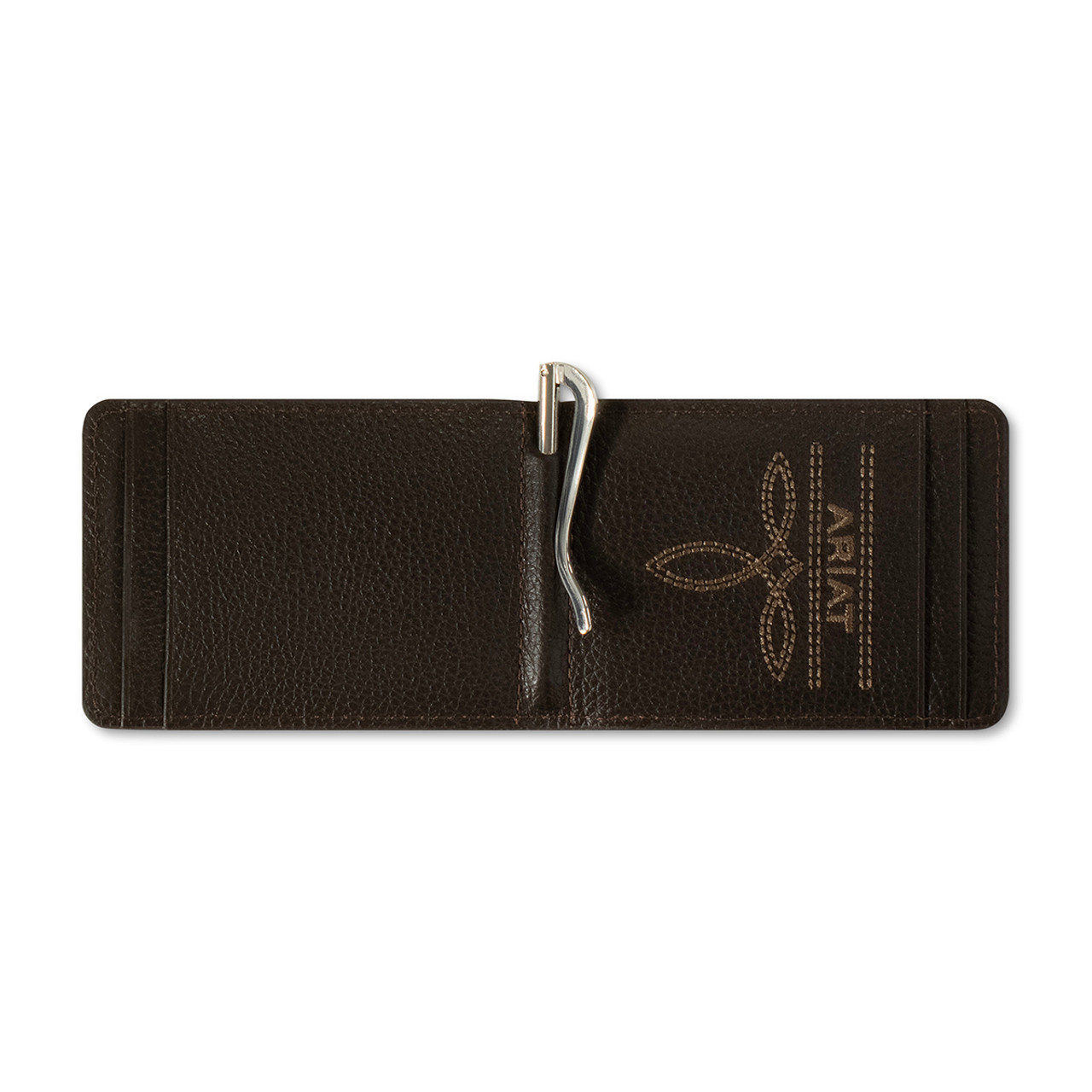 Ariat Money Clip Chocolate Calf Hair Wallet A3562847
