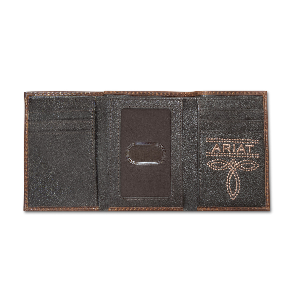 Ariat Trifold Patch Brown Wallet A3566402