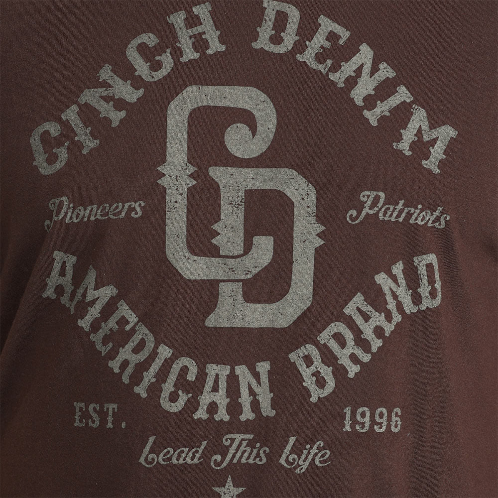 Cinch Men's Brown American Brand Tee Shirt MTT1690716