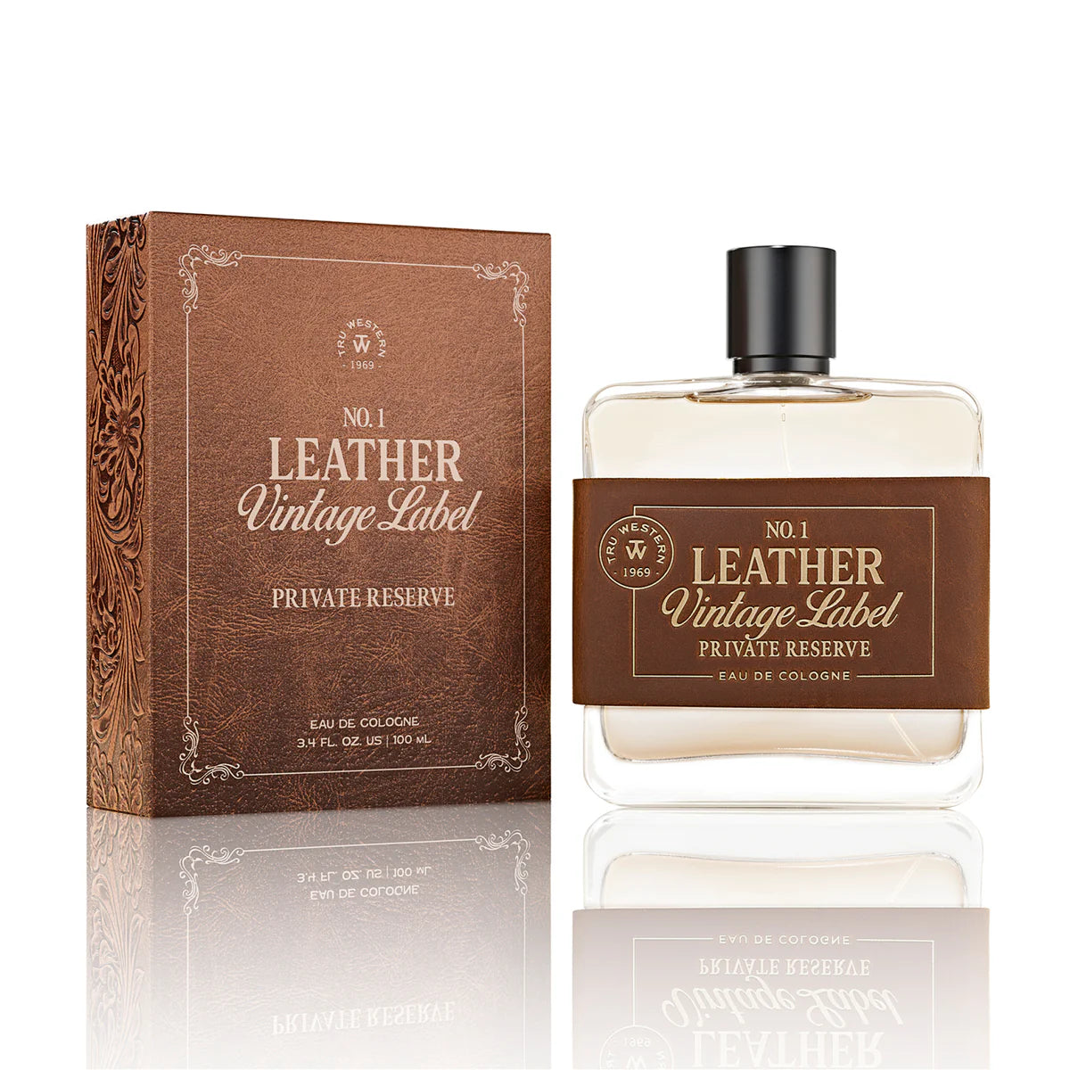 Tru Western No. 1 Leather Vintage Label Private Reserve Cologne 98083
