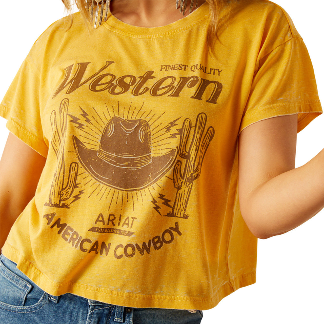 Ariat Women’s Cropped Gold Rush Mango Mojito T-Shirt