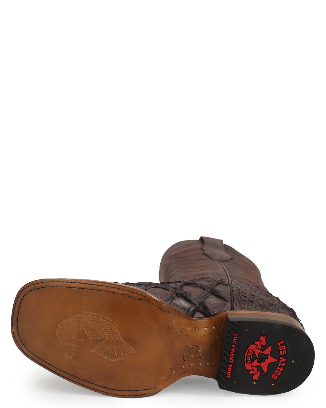 Los Altos Exotic Fish Boots Inverted Pirarucu Tabacco SQ Toe 8221059