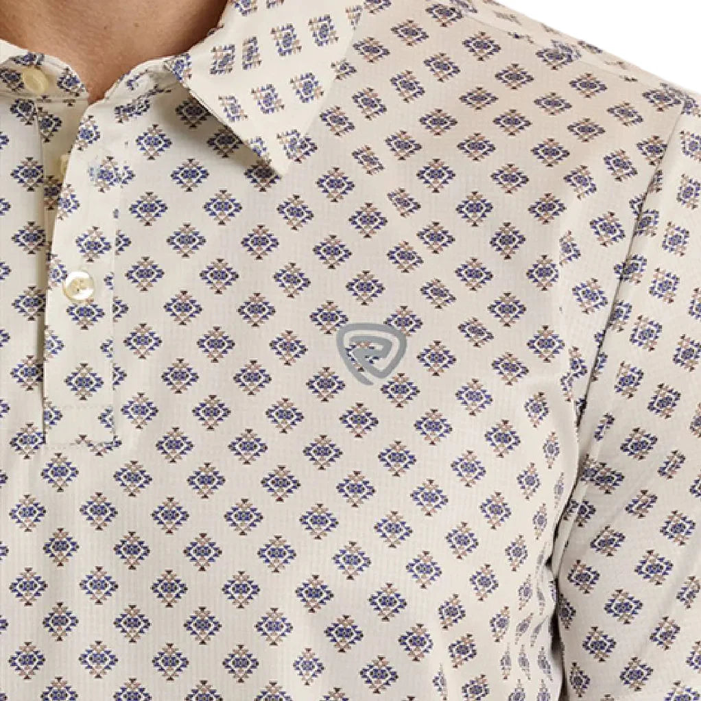 Rock & Roll Denim Men's Mini Aztec Geo Printed Polo Shirt BM51T08711