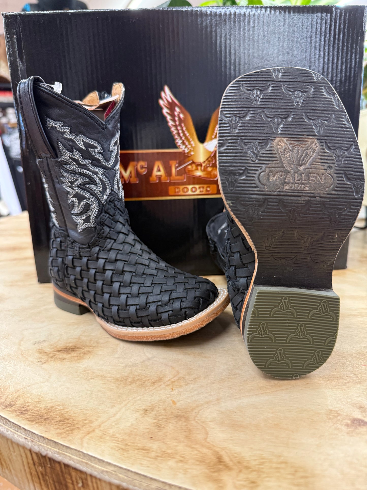 McAllen Petatillo Negro Youth Boots 2272