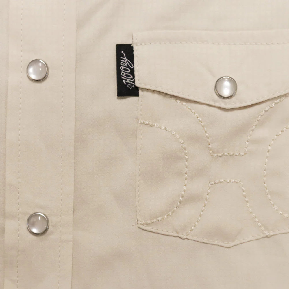 HOOEY "SOL" LADIES LONG SLEEVE PEARL SNAP SHIRT CREAM