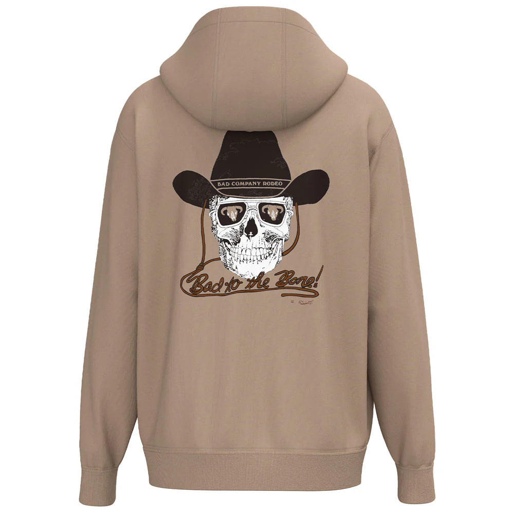 HOOEY BAD COMPANY MENS RODEO HOODY TAN W/ LOGO ON BACK