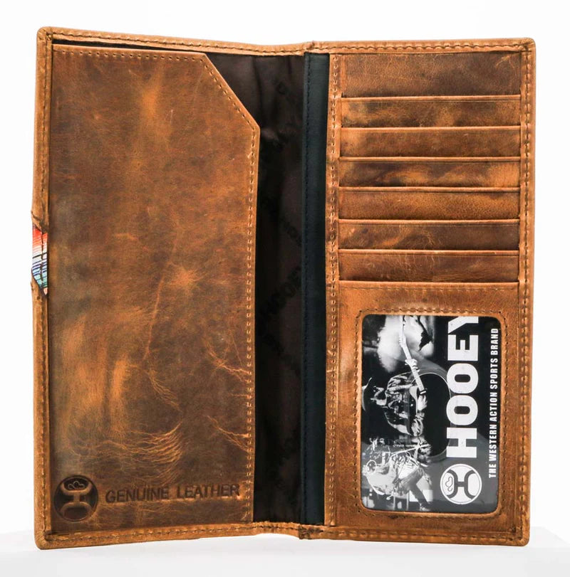 Hooey Original Rodeo Wallet Tan W/Sunset Serape Print