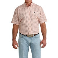 Cinch Men’s Coral Geometric SS Shirt MTW1111526