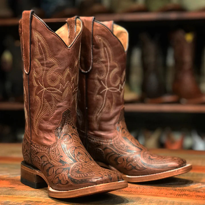 Tanner Mark Youth Boots Cognac Print