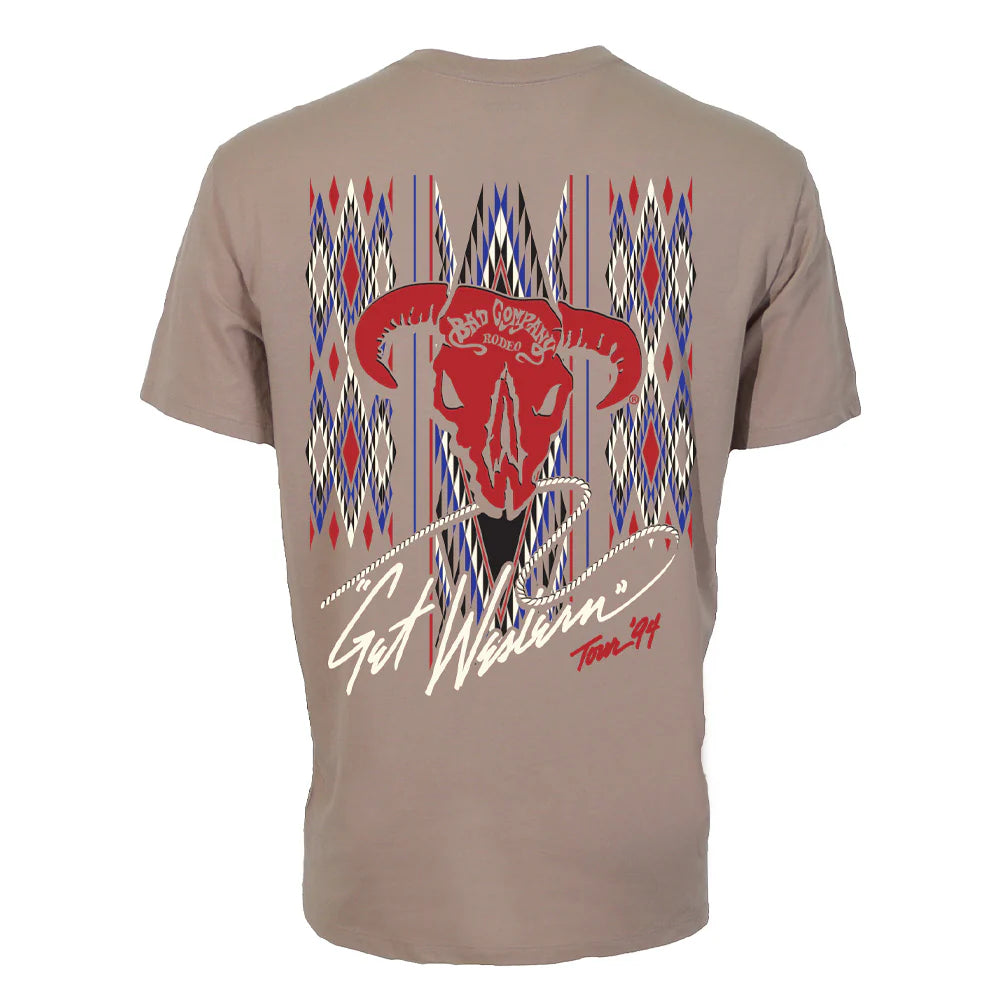 Hooey Bad Company Tan W/Multi-Color Logo T-Shirt BCT2604TN