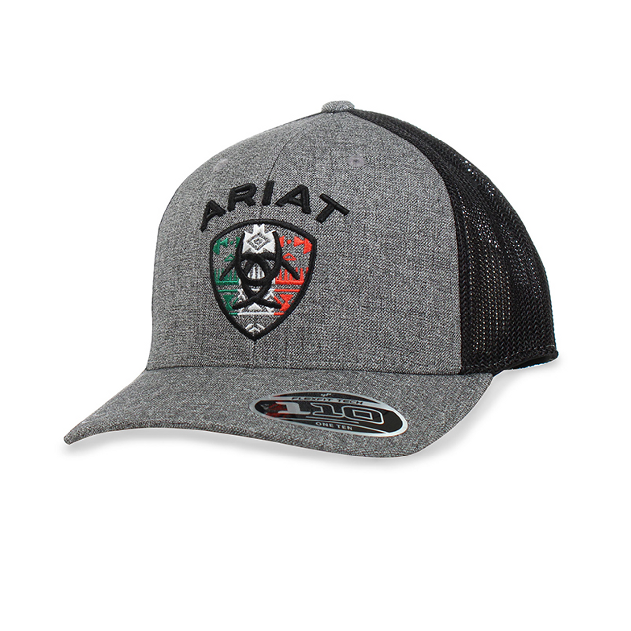 Ariat Mexico Logo Gray Black Mesh Cap A300063506
