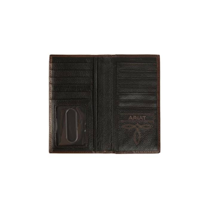 Ariat Men's Distressed Embossed Overlay Rodeo Wallet A3532208