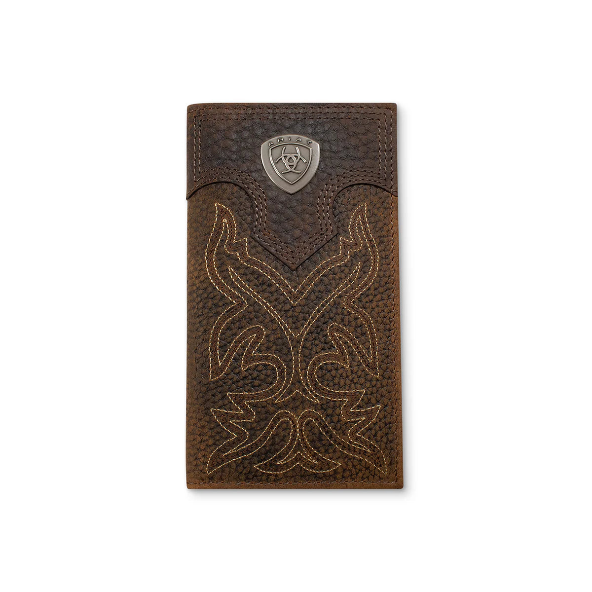 Ariat Boot Stitch Dark Brown Leather Rodeo Wallet A3510802
