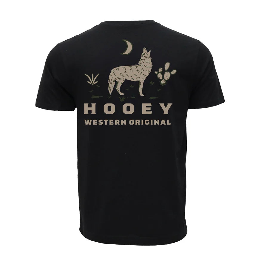 Hooey Youth Coyote Graphic Black Short Sleeve T-Shirt HT1888BK-Y
