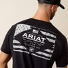Ariat Mens Lockup Flag Painted T-Shirt Black 10080247