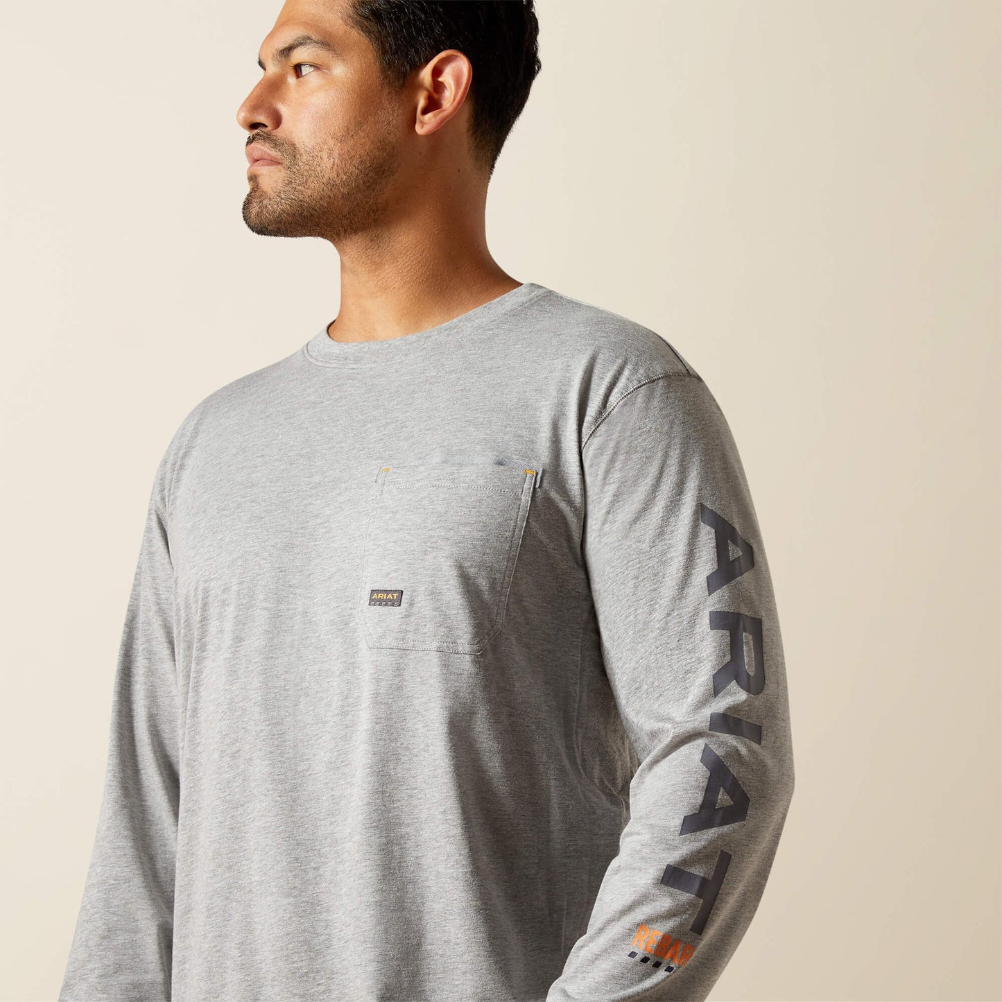 Ariat Men’s Rebar Workman Logo LS T-Shirt