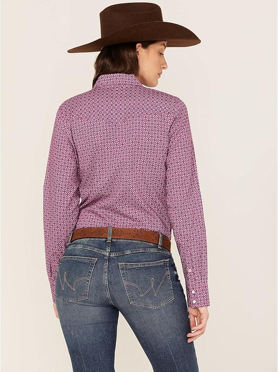 Cinch Women's Long Sleeve Printed Western Snap Up Shirt