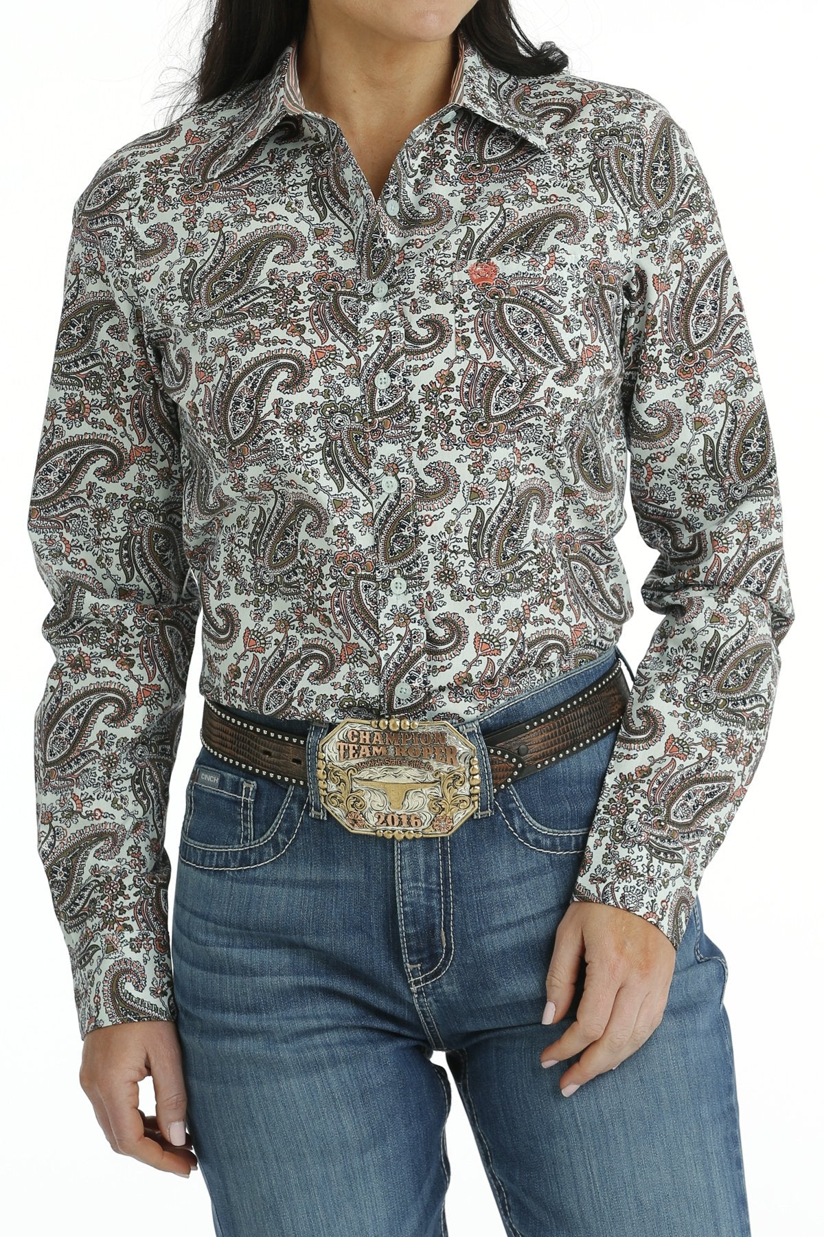 Women's Cinch Button Down Shirt