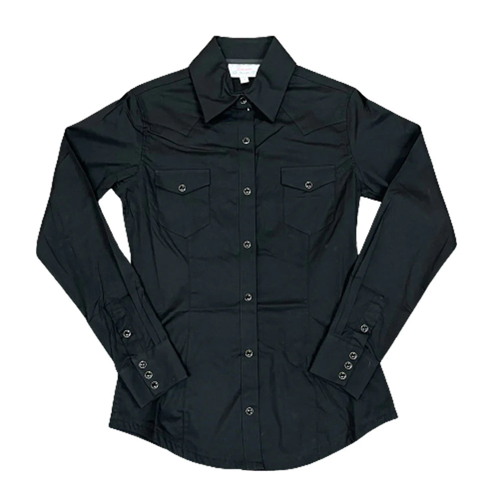 Panhandle Women's Stretch Poplin Long Sleeve Western Snap Shirt