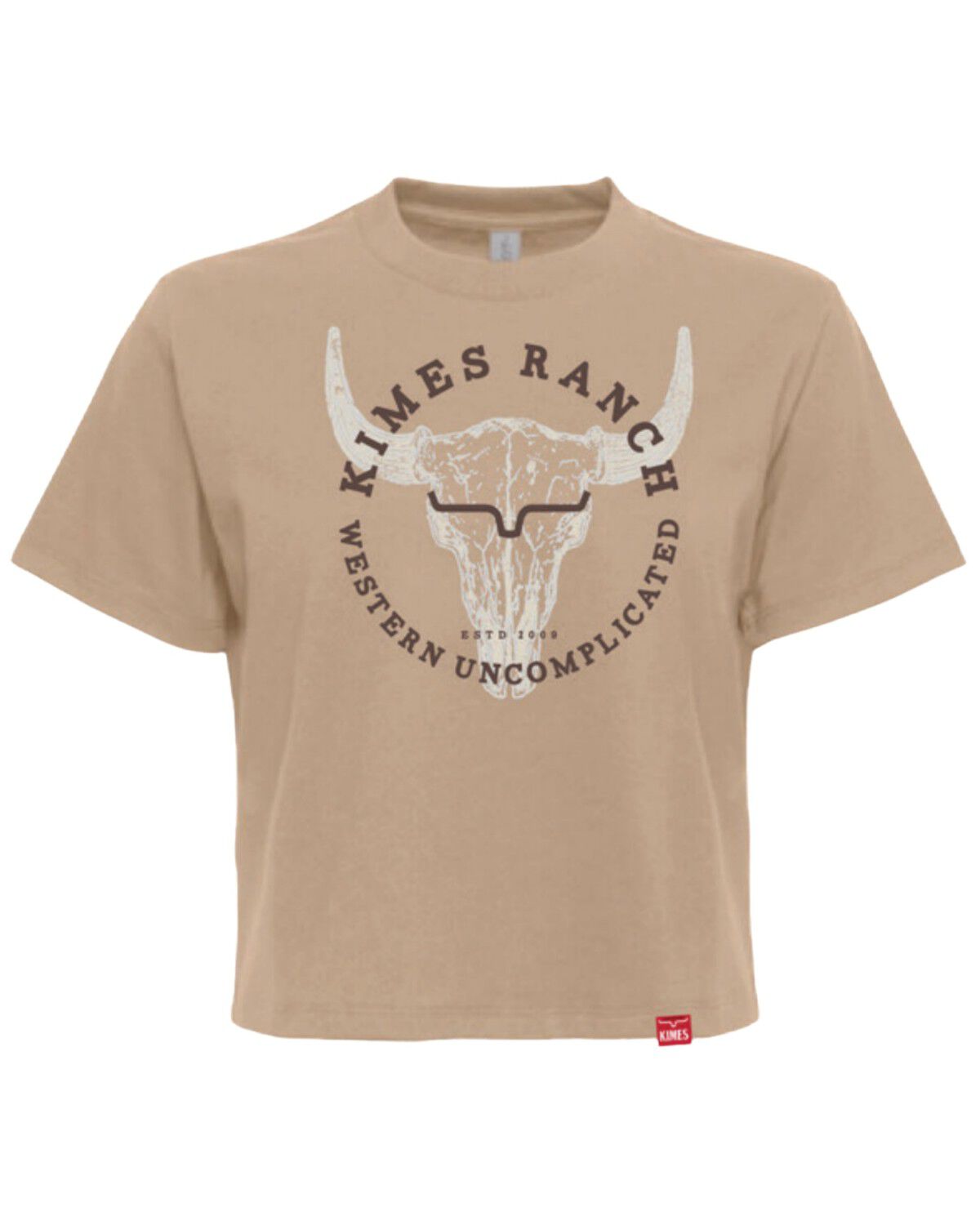 Kimes Ranch Women’s Bison Skull Short Sleeve Cropped Graphic Tee