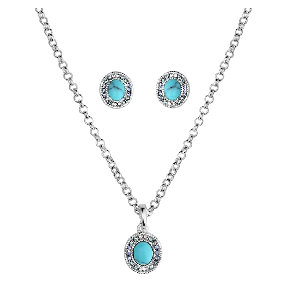 Montana Silversmiths Northern Sky Turquoise Jewelry Set JS6540