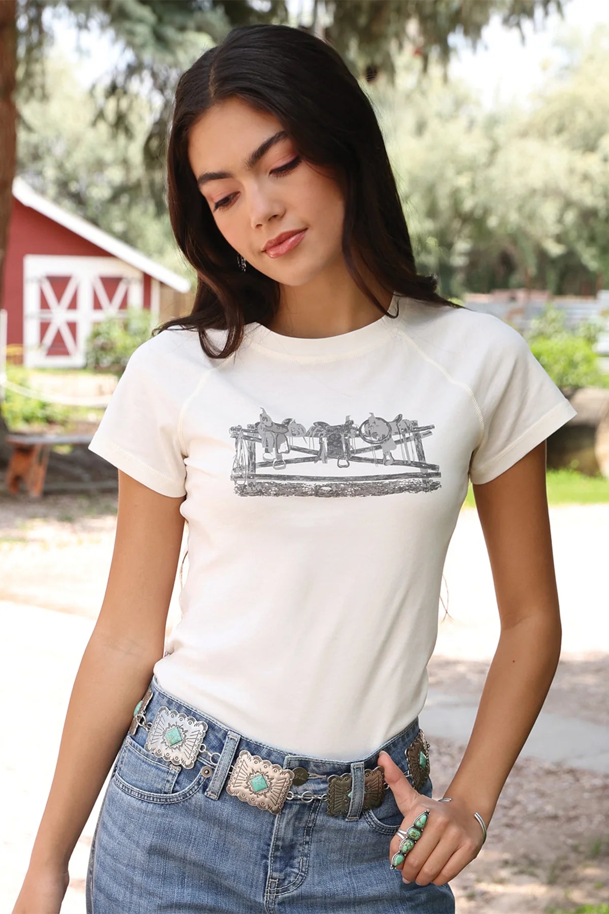Cruel Girl Saddle Graphic T-Shirt CTK7539002