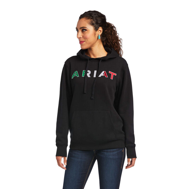 Ariat Ladies Mexico Logo Black Hoodie