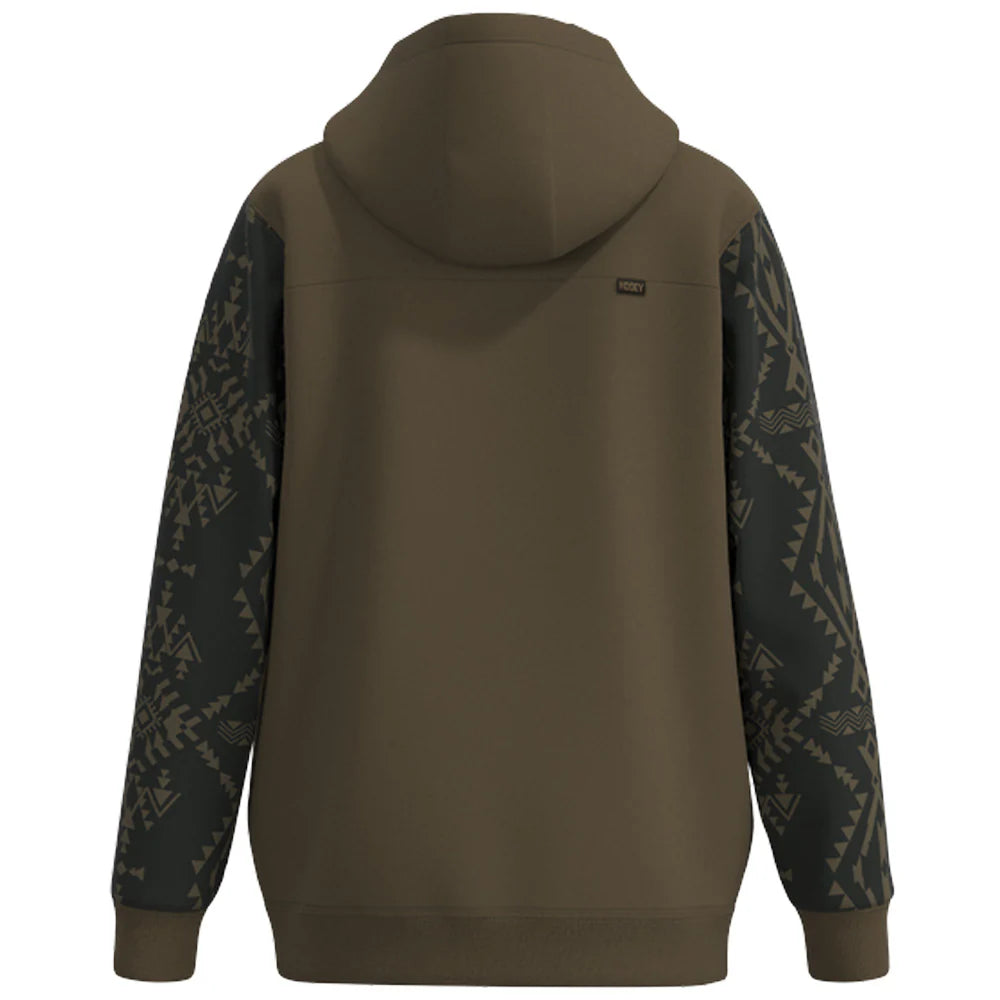 Hooey Youth "Legendary Hoody" Brown W/Aztec On Sleeves HH1333BRAZ-Y